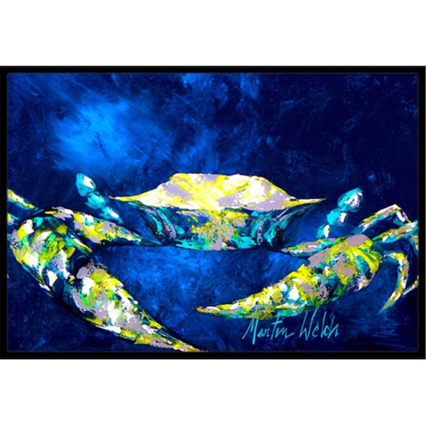 Jensendistributionservices 24 x 36 in. Crab Tealy Indoor Or Outdoor Doormat MI2555485 - main